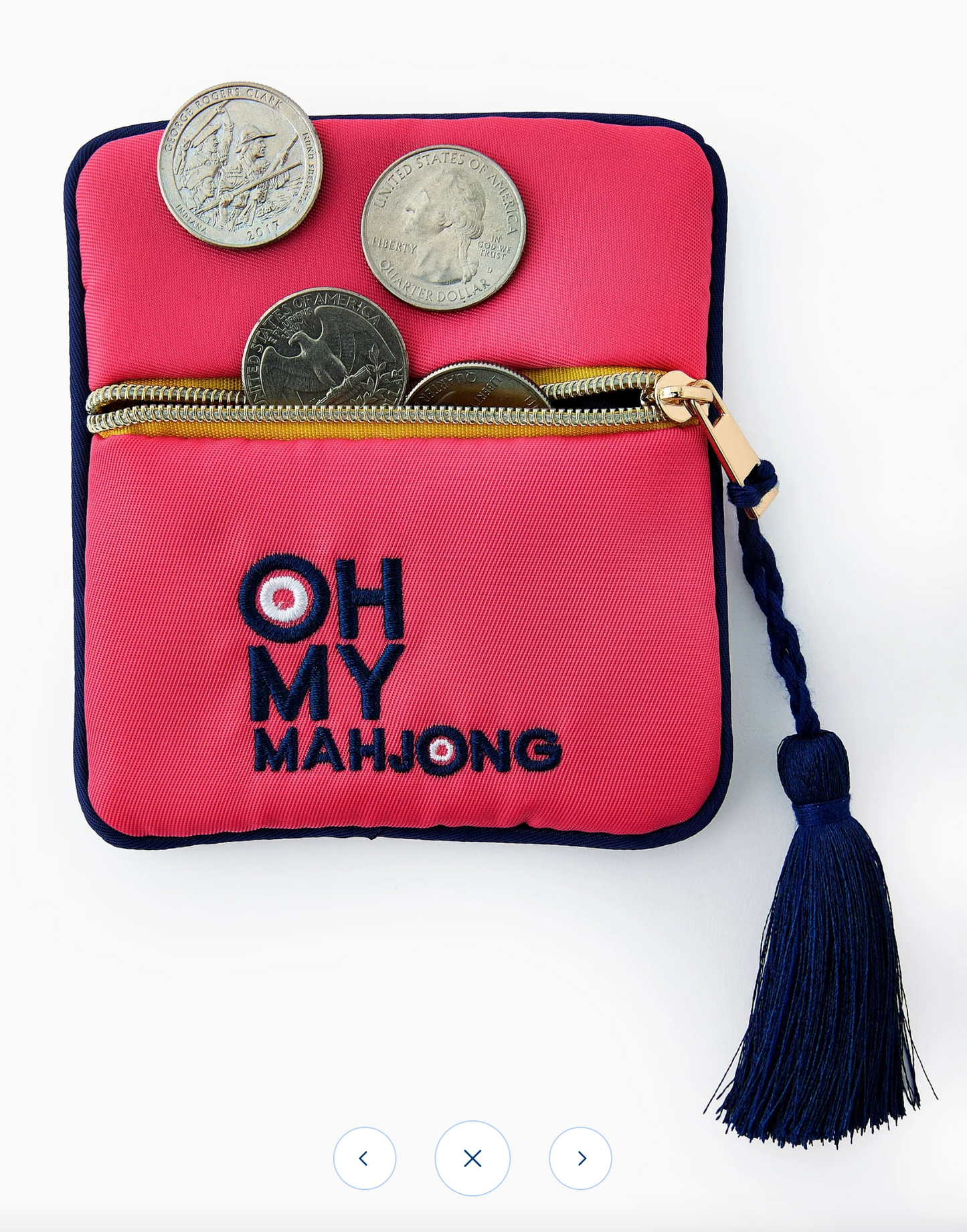 Pink Coin & Dice Bag