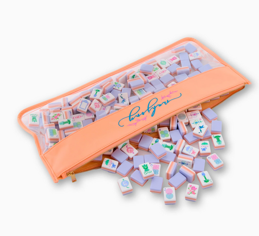 Peach Script Mahjong Bag