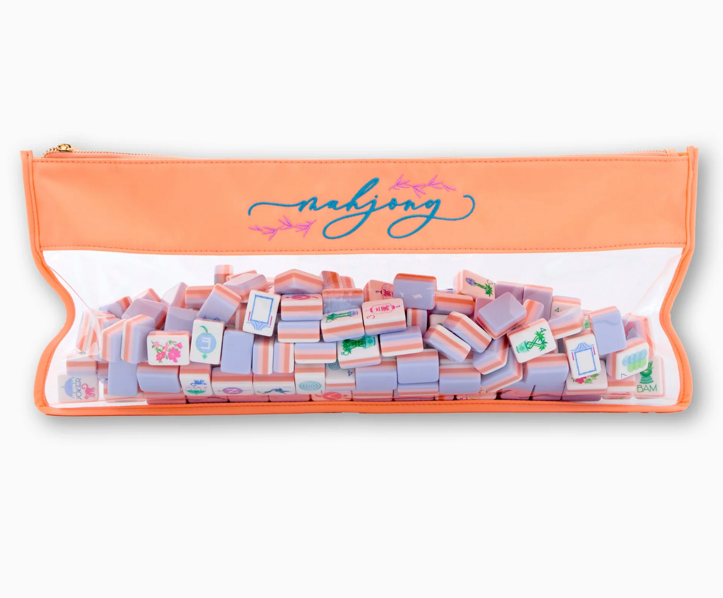 Peach Script Mahjong Bag