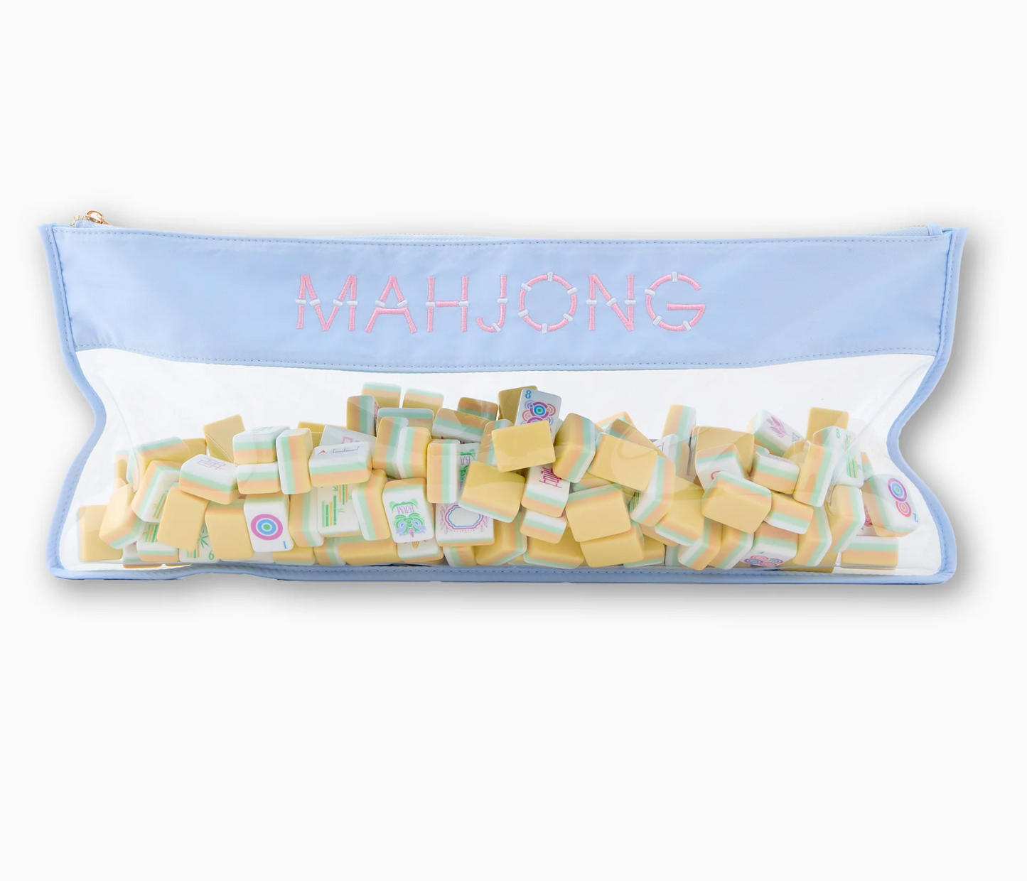 Light Blue Bamboo Mahjong Bag