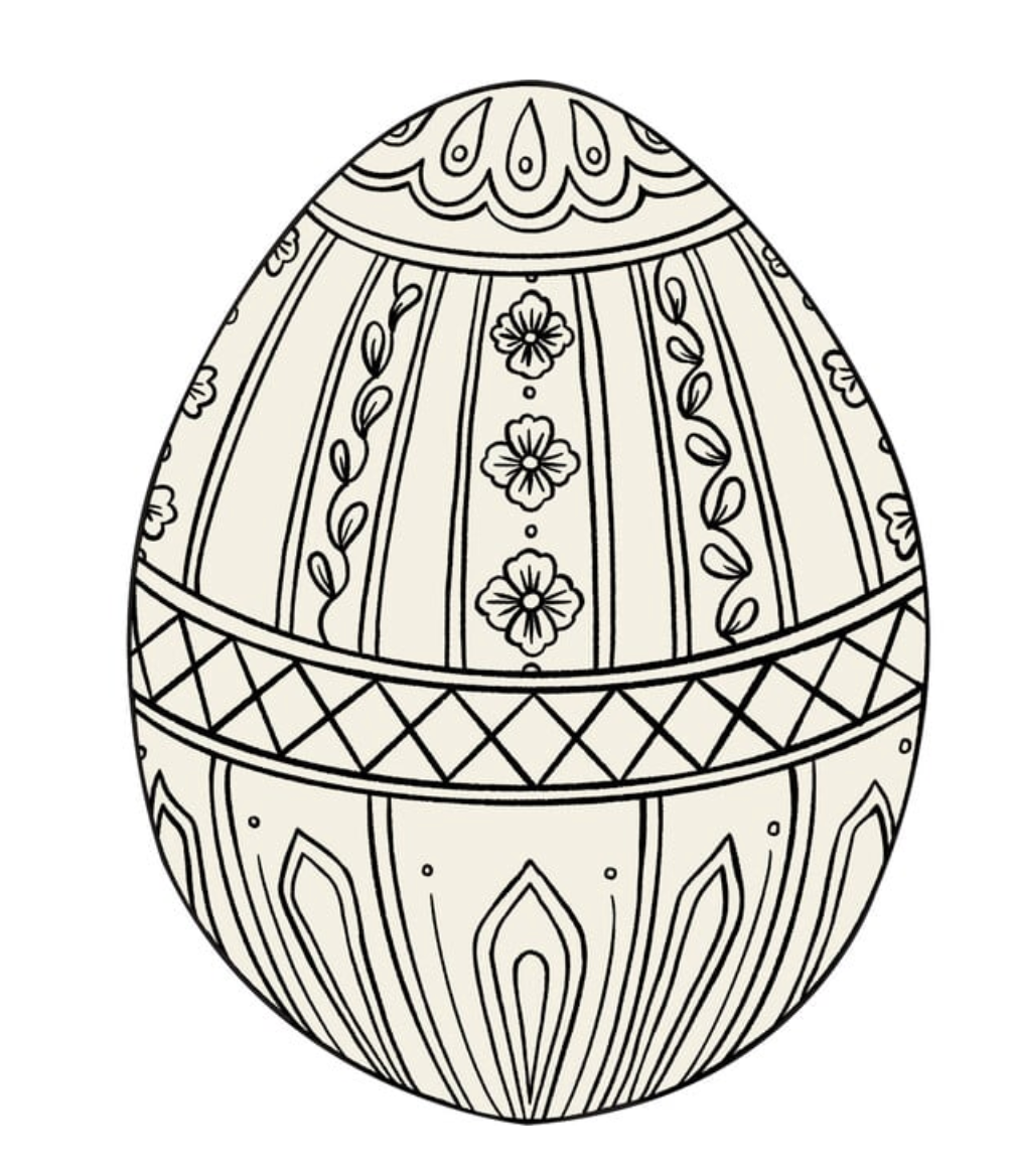 Diecut Easter Egg Coloring Placemats