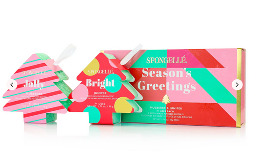 Holiday Tree Ornament Spongelle Gift Set - Season's Greetings