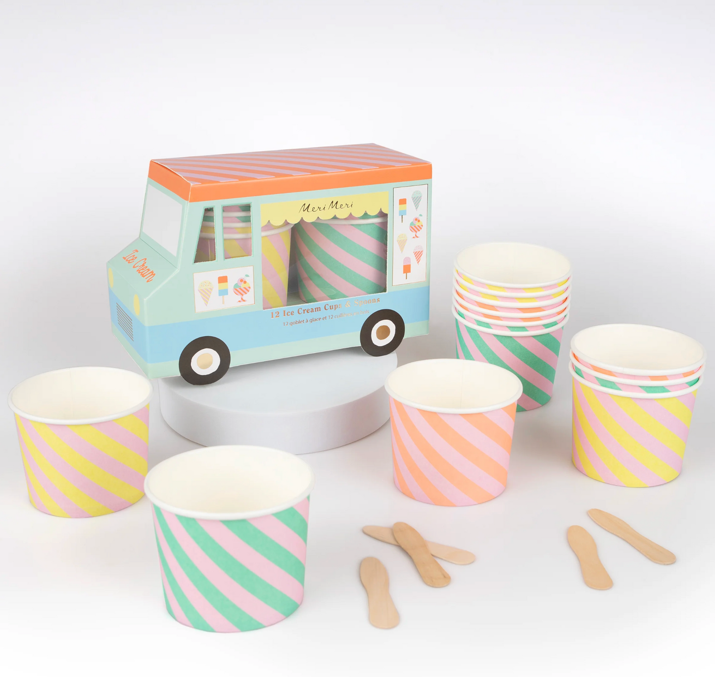 Ice Cream Cups & Spoons