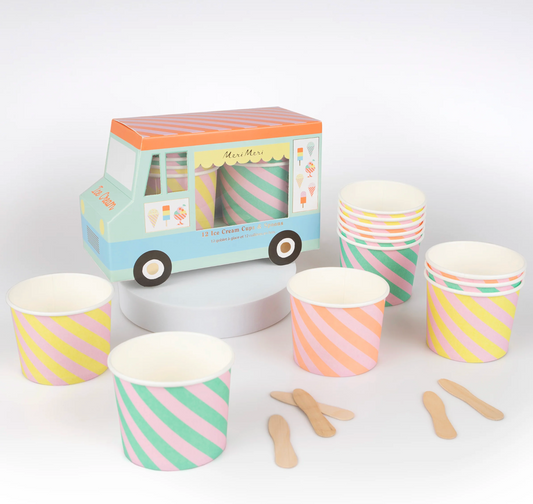 Ice Cream Cups & Spoons