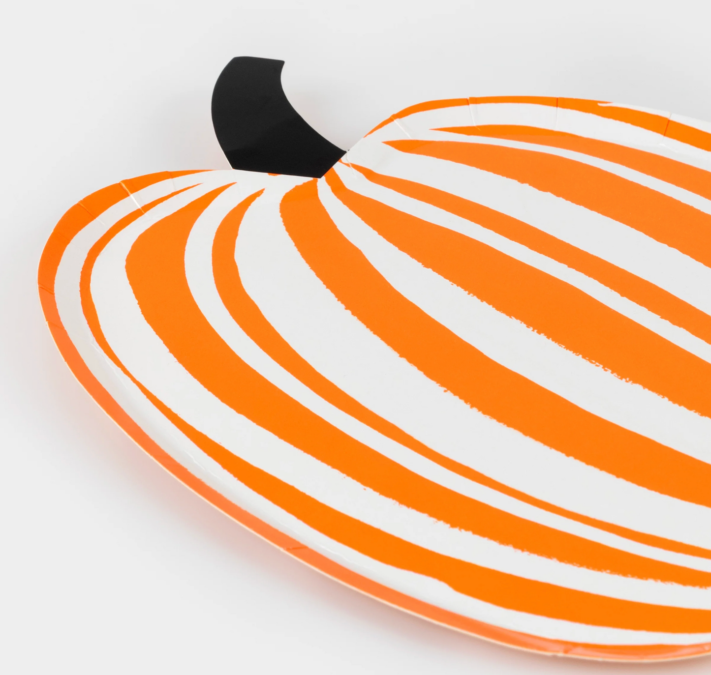 Stripe Pumpkin Diecut Plates