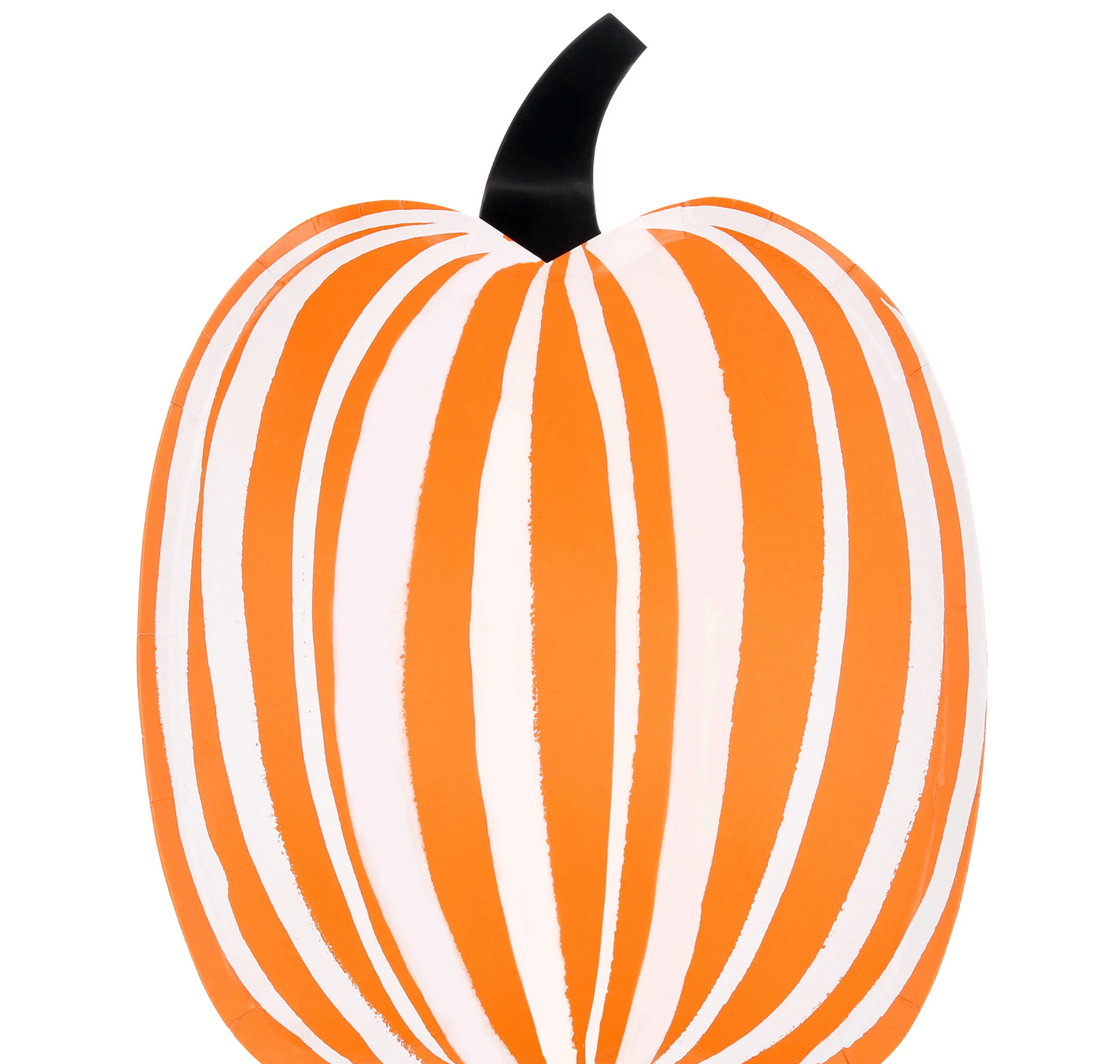 Stripe Pumpkin Diecut Plates