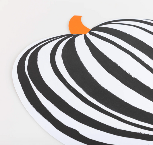 Stripe Pumpkin Paper Placemats
