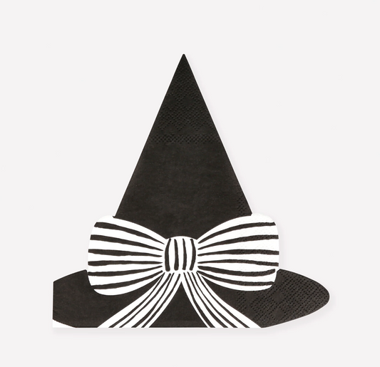 Black Witch Hat Diecut Napkins w/ Bow