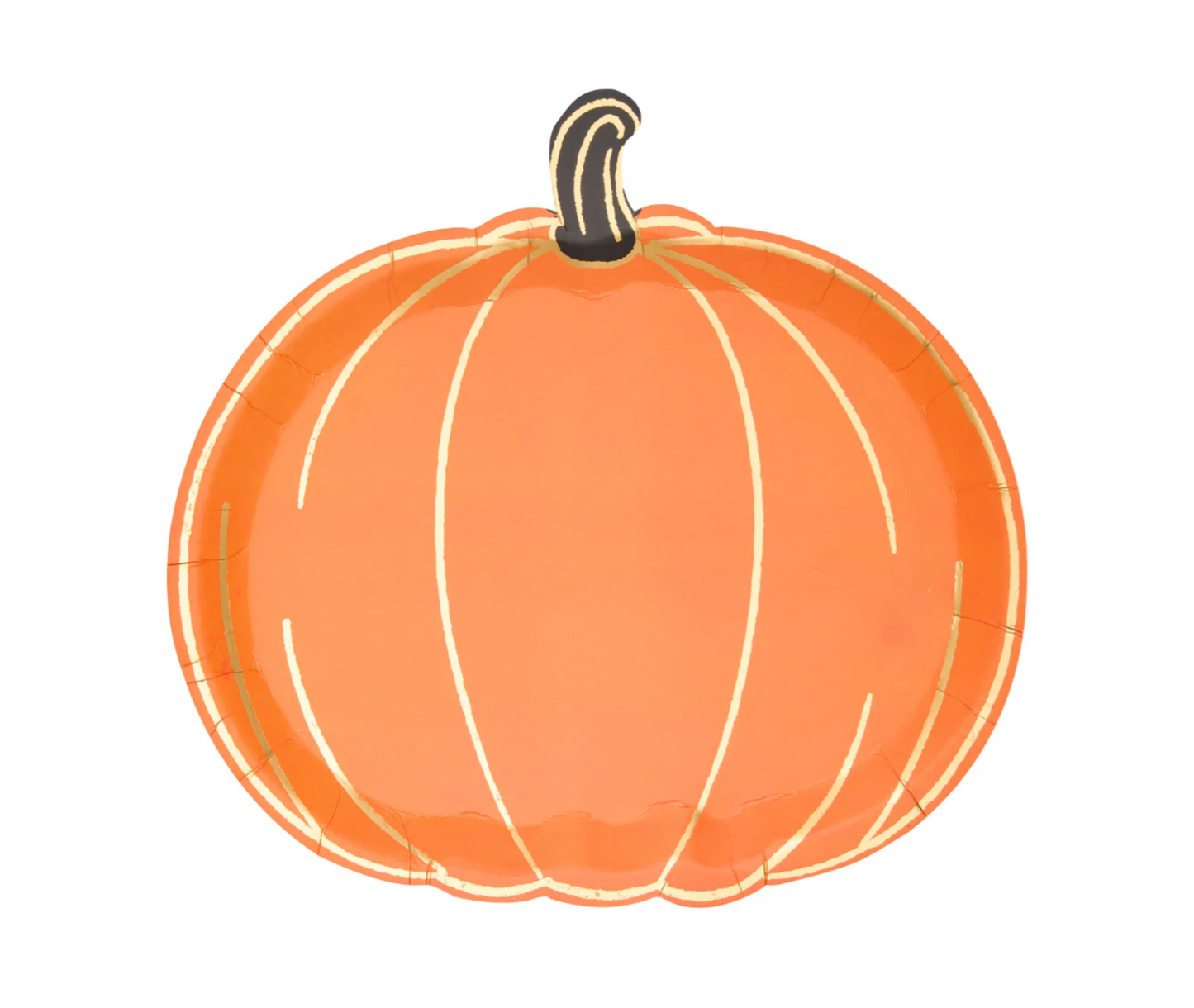 Boo Bold Diecut Pumpkin Plates