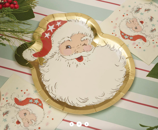 Vintage Santa Diecut Side Plates