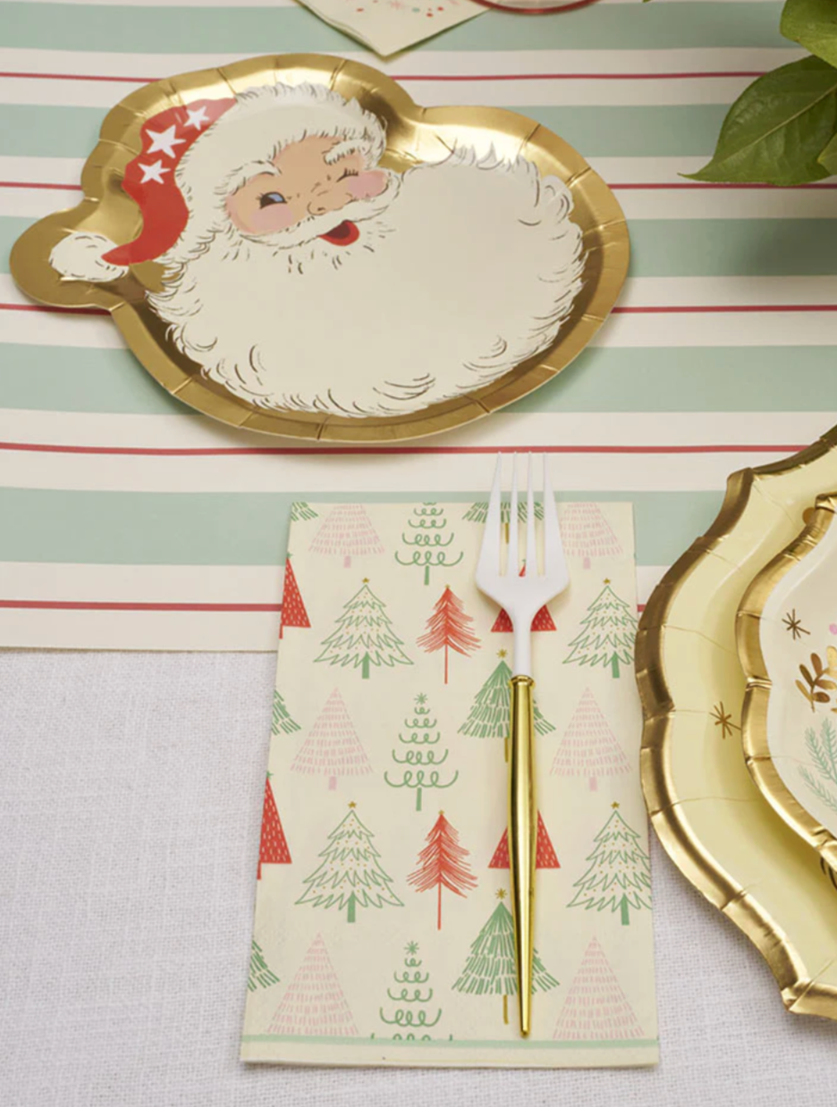 Vintage Santa Diecut Side Plates