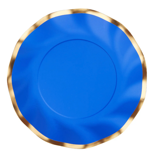 Wavy Salad Plates - Every Day Blue