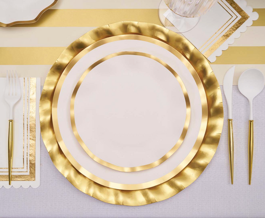 Wavy Dinner Plates - Every Day White