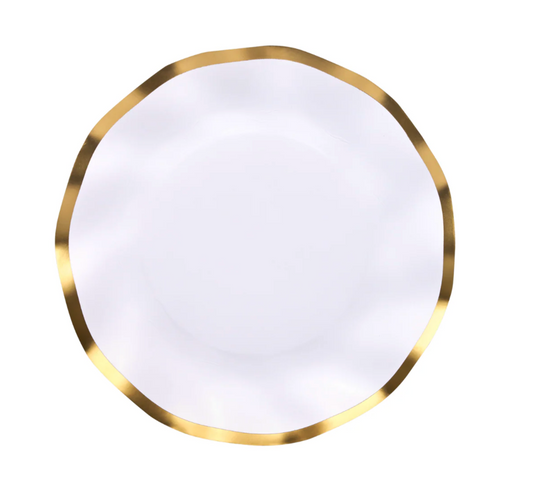 Wavy Salad Plates - Every Day White