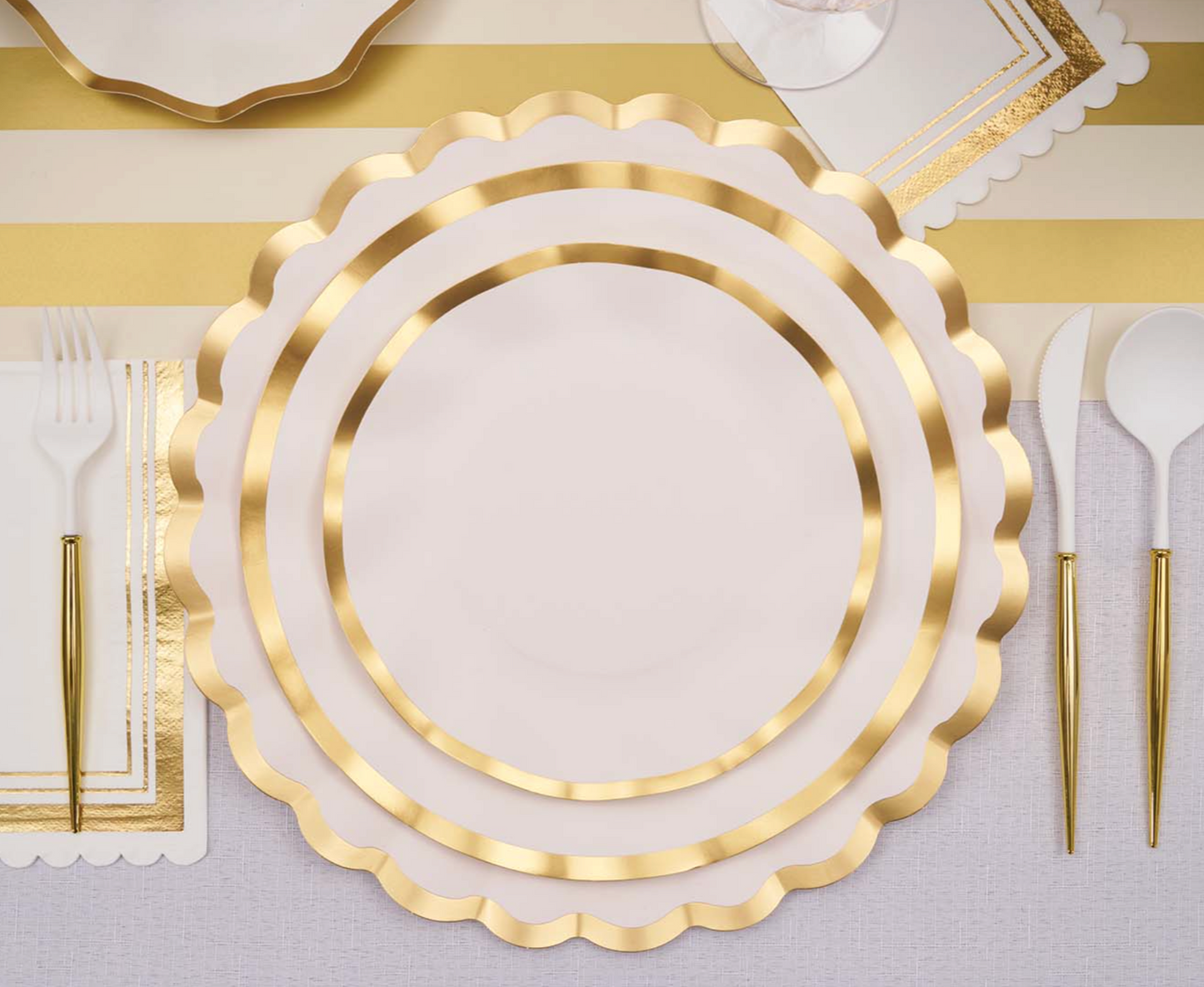 Wavy Salad Plates - Every Day White