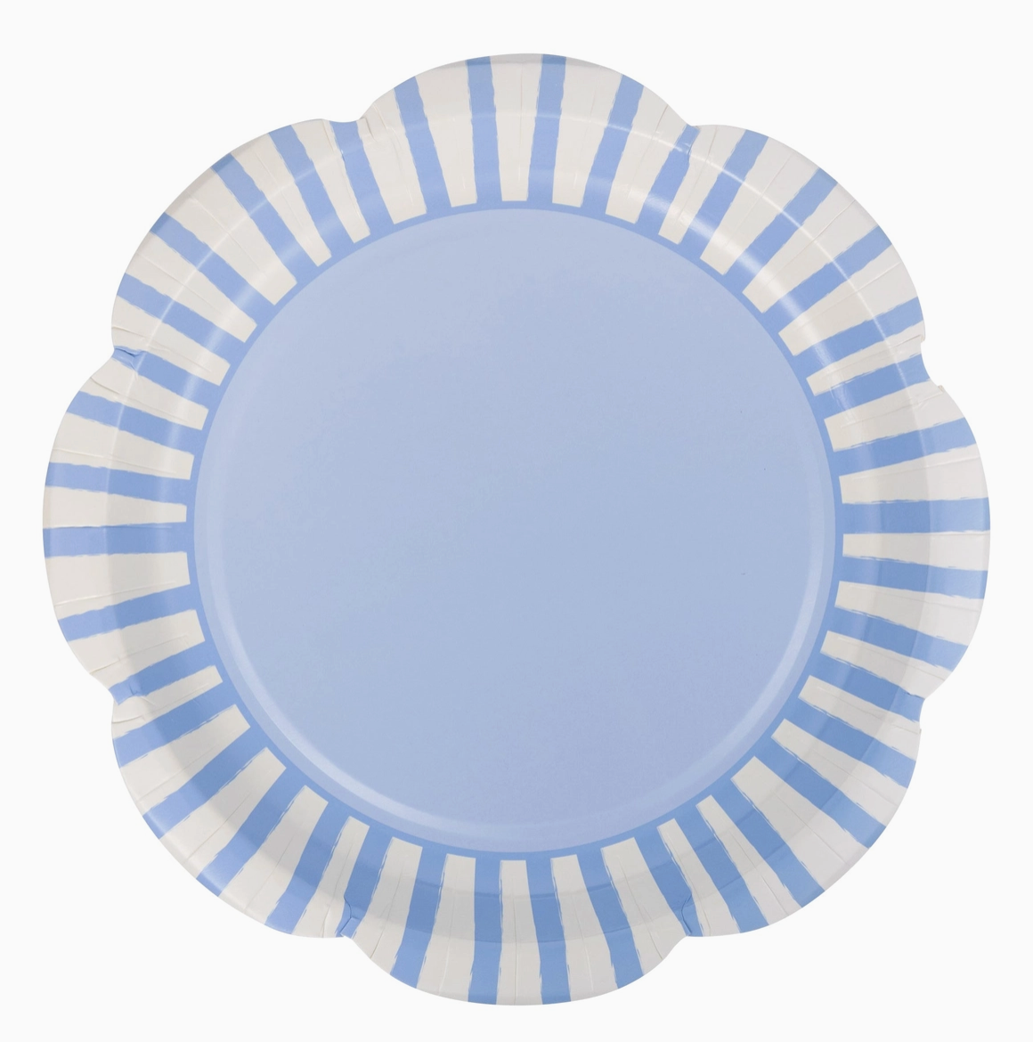 Blue Striped Scallop Plate