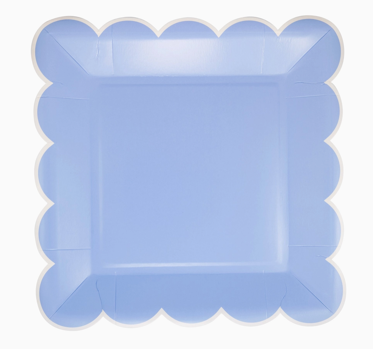 Blue Scalloped Square Plate
