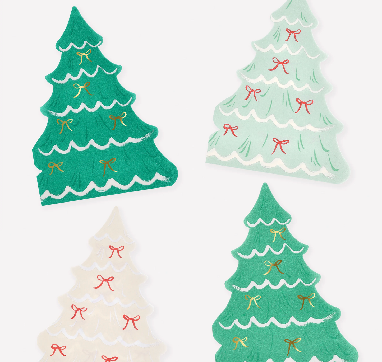 Christmas Tree w/ Bows Diecut Napkins
