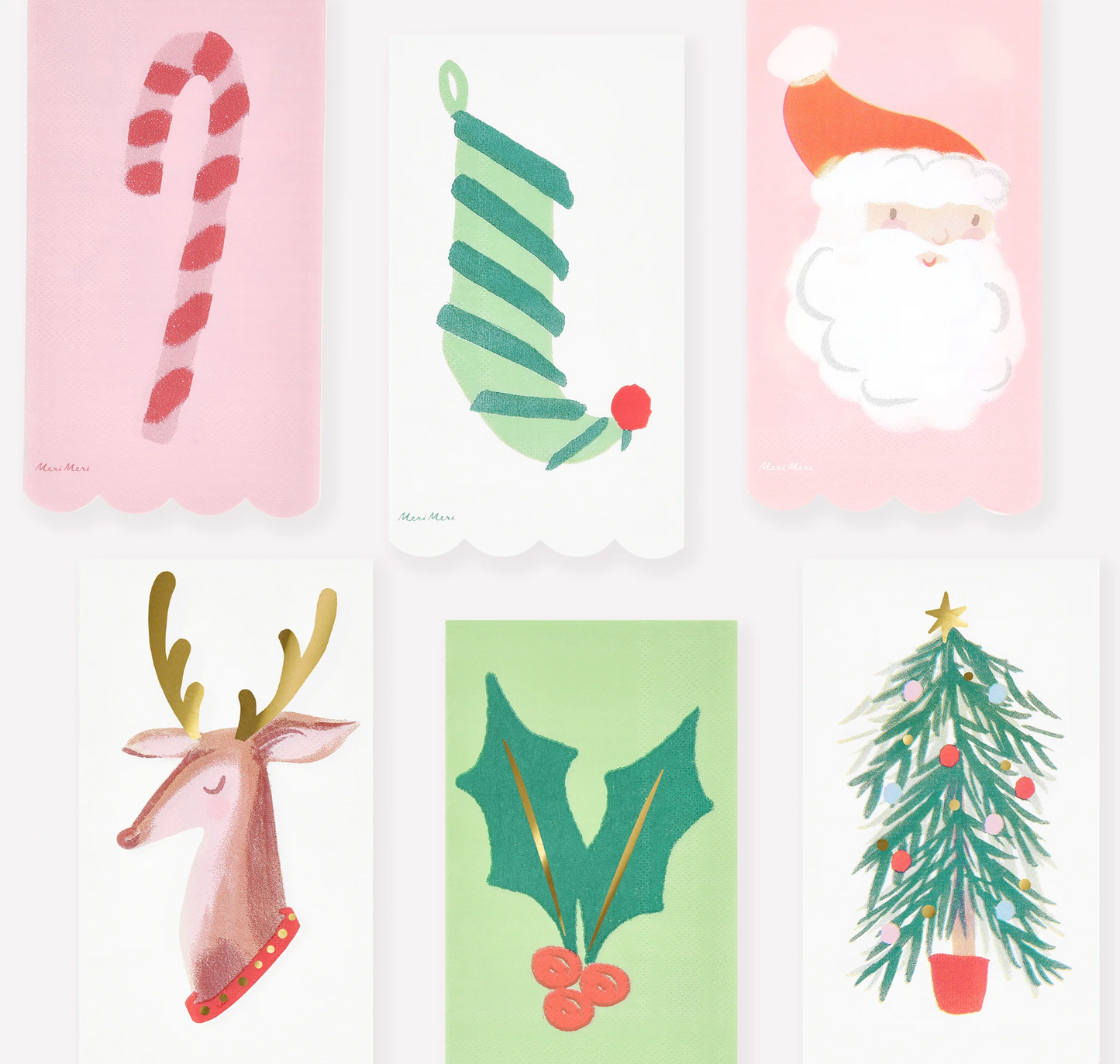 Mixed Christmas Icon Guest Towels
