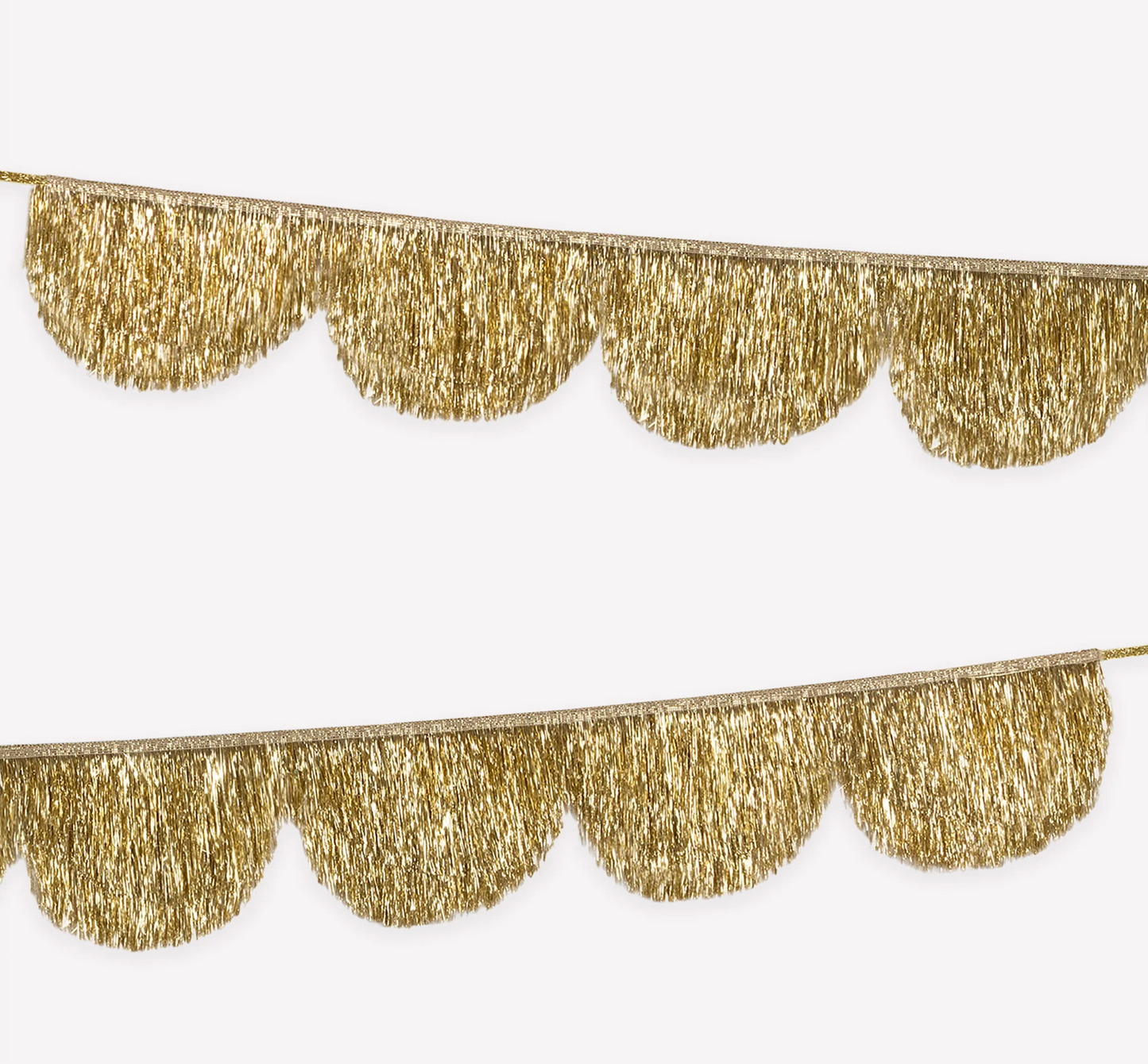 Gold Tinsel Scallop Garland