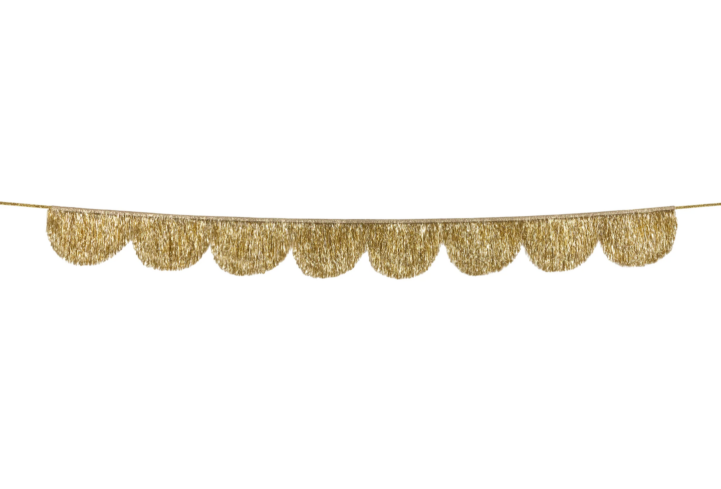 Gold Tinsel Scallop Garland