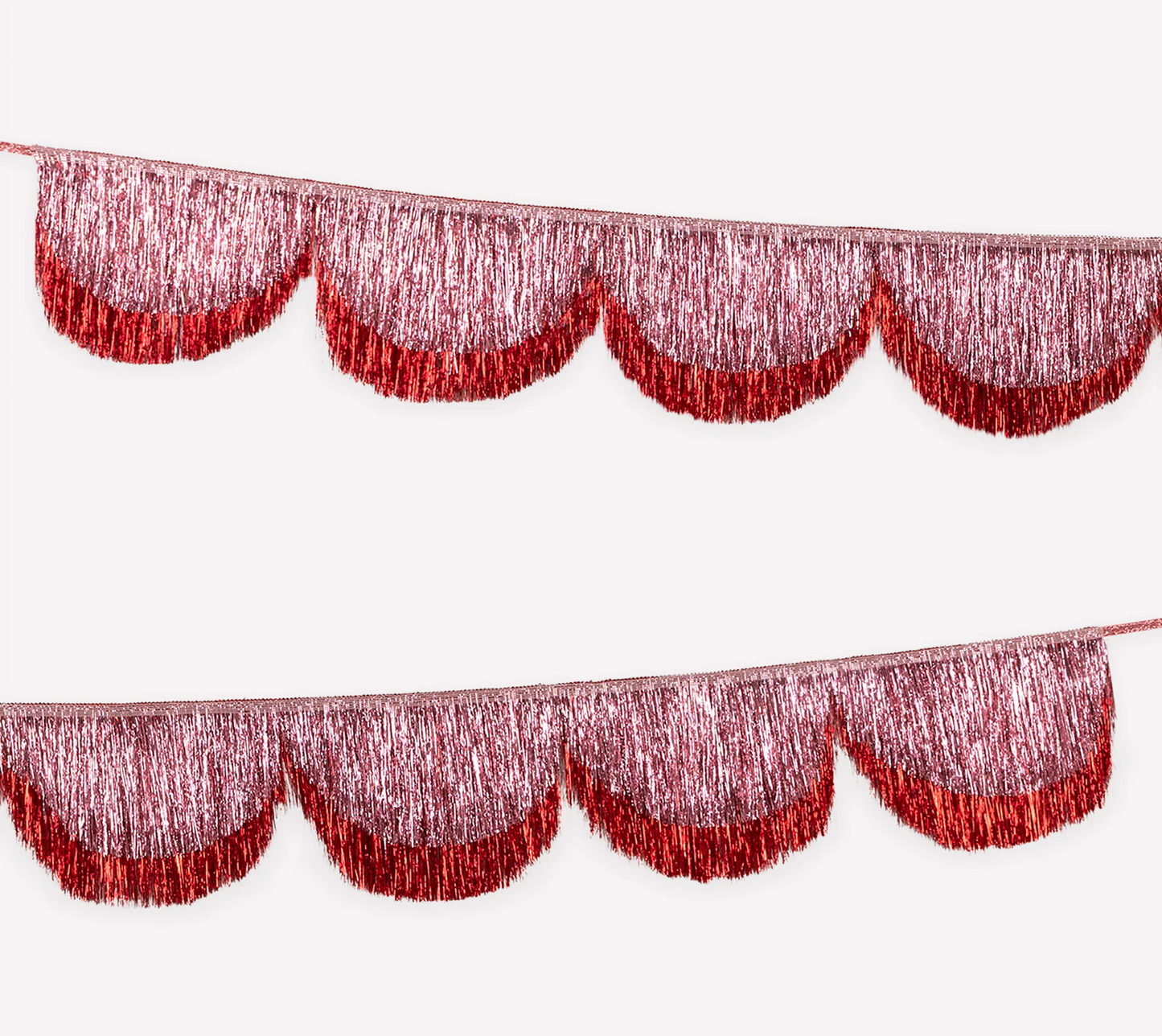 Pink Tinsel Scalloped Garland