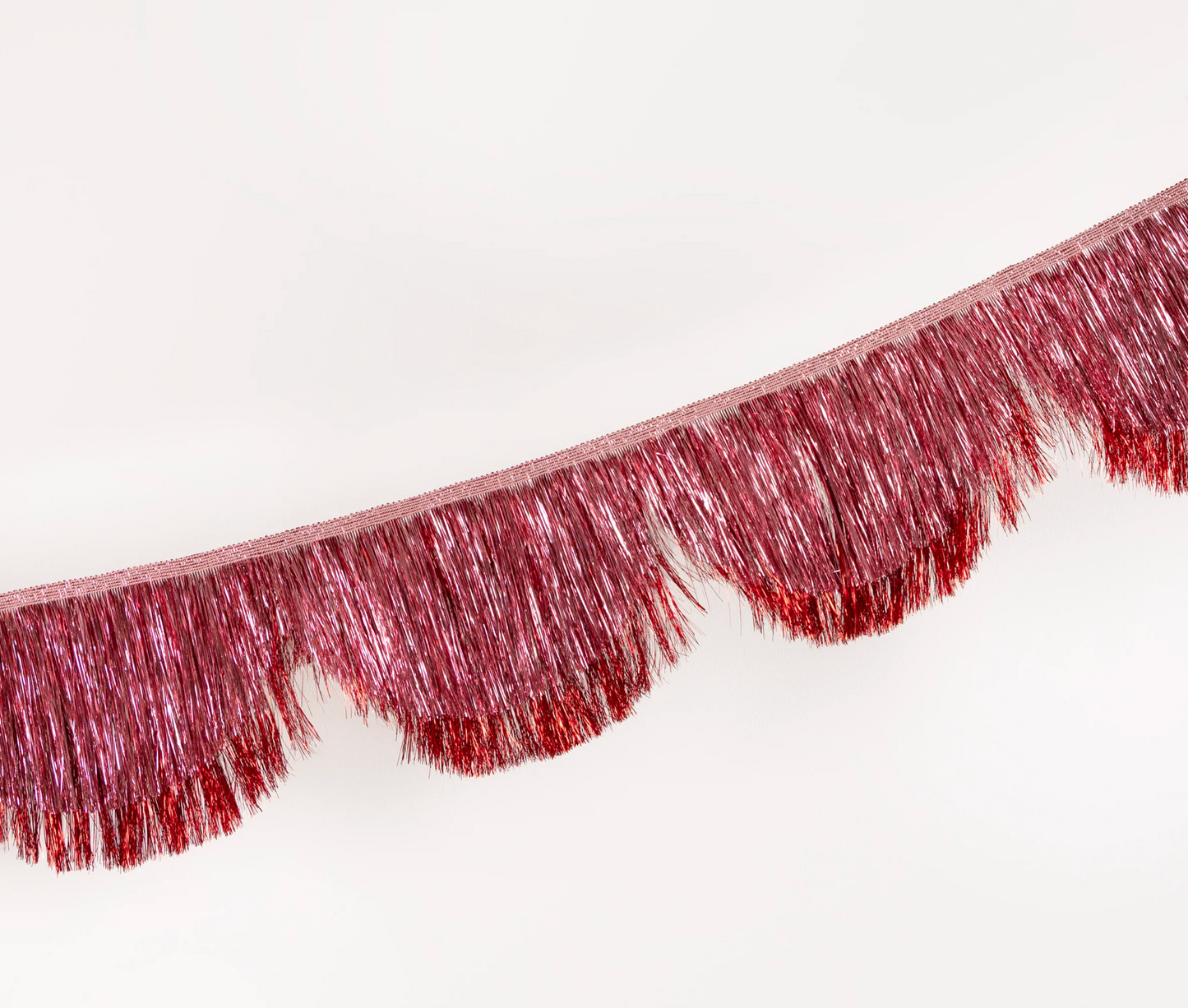 Pink Tinsel Scalloped Garland
