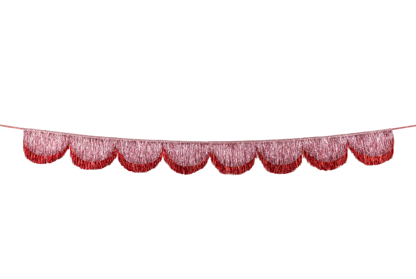 Pink Tinsel Scalloped Garland