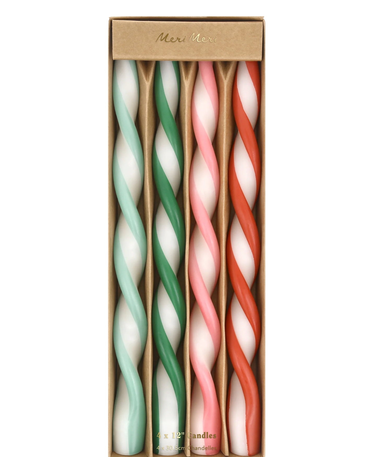 Assorted Stripe Twist Candles