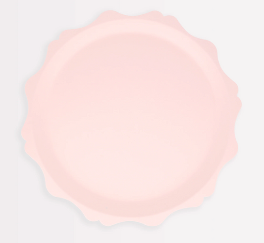 Pink Decorative Edge Compostable Side Plates