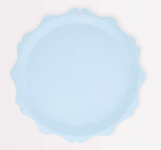 Blue Decorative Edge Compostable Side Plates