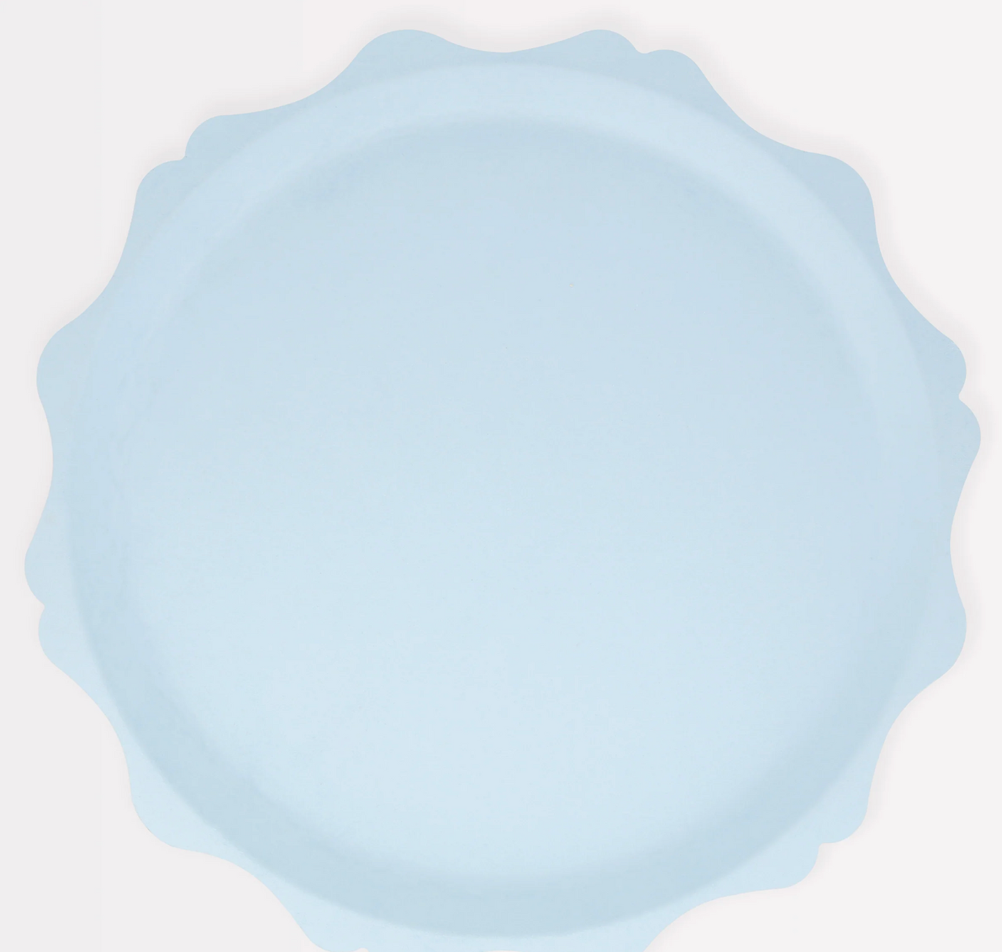 Blue Decorative Edge Compostable Dinner Plates