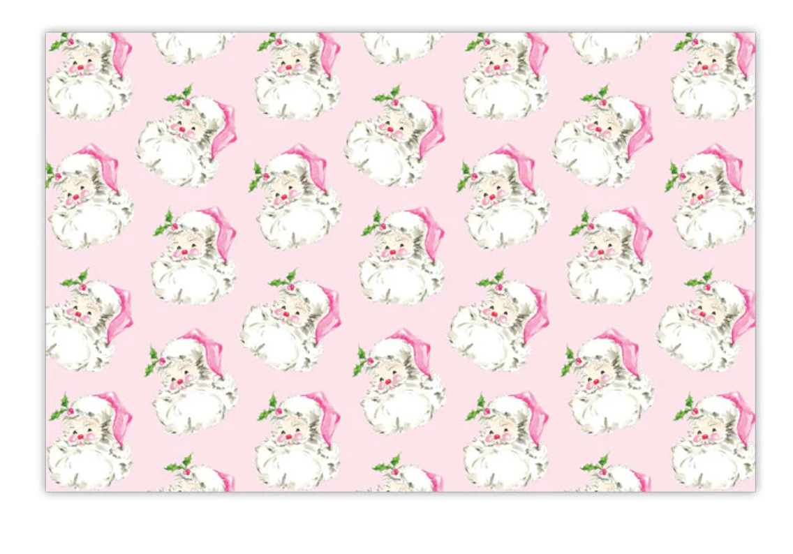 Pink Santa Pattern Placemats