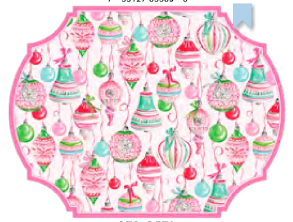 Pink & Green Vintage Hanging Ornaments Placemats