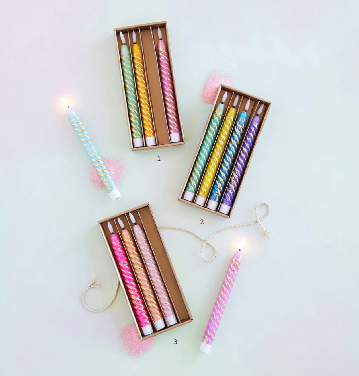 Rainbow Candle - Boxed Set of 4