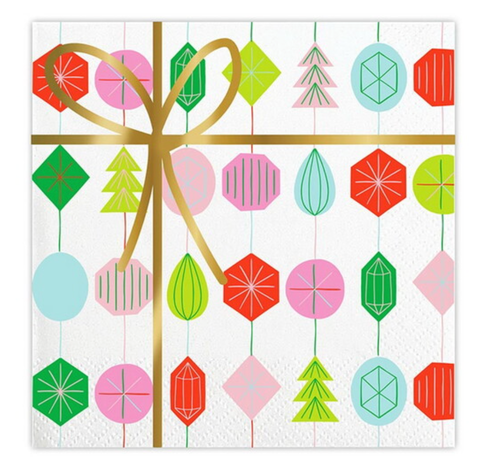 Ornament Present Beverage Napkins