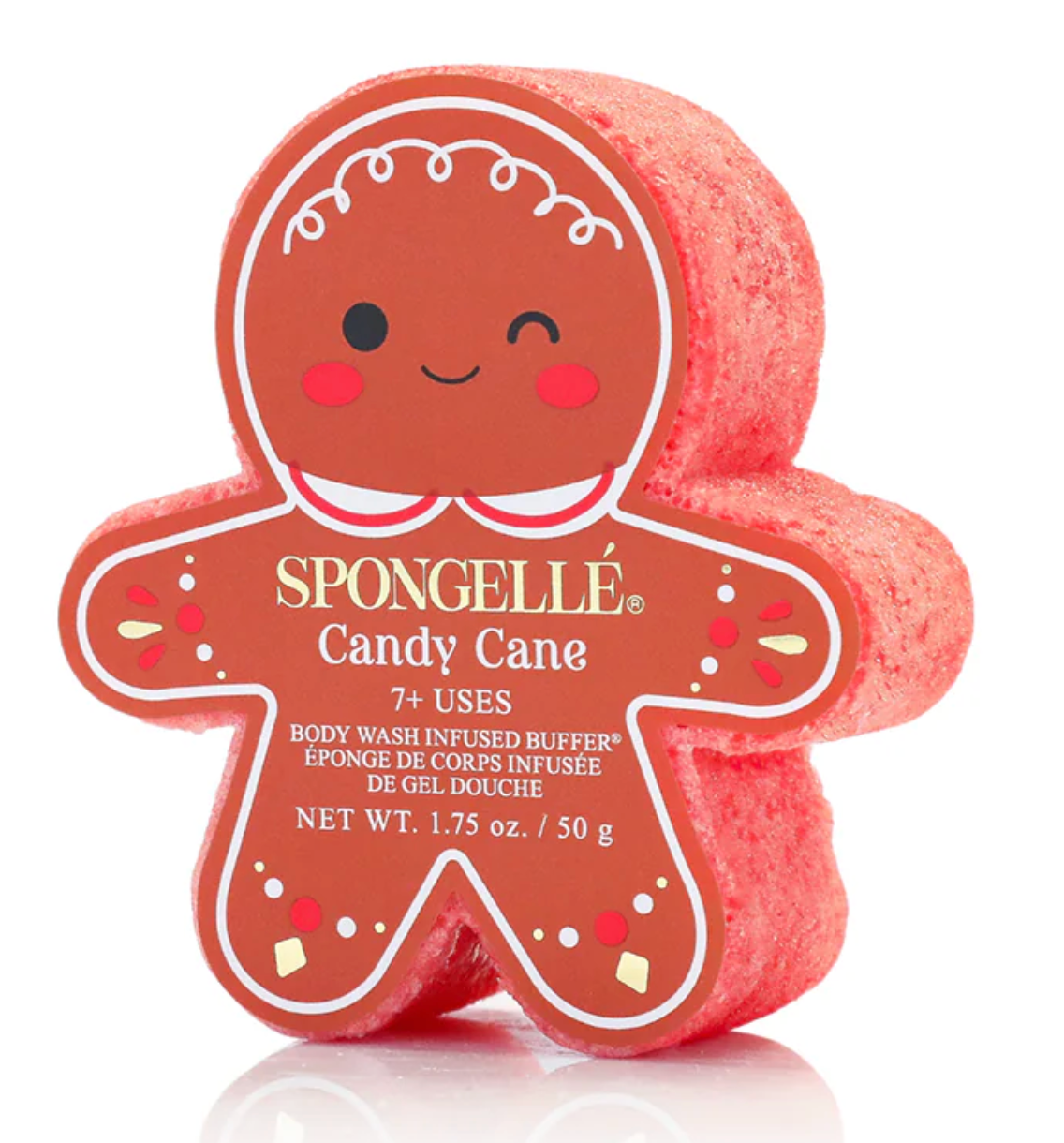 Holiday Gingerbread Spongelle - Candy Cane