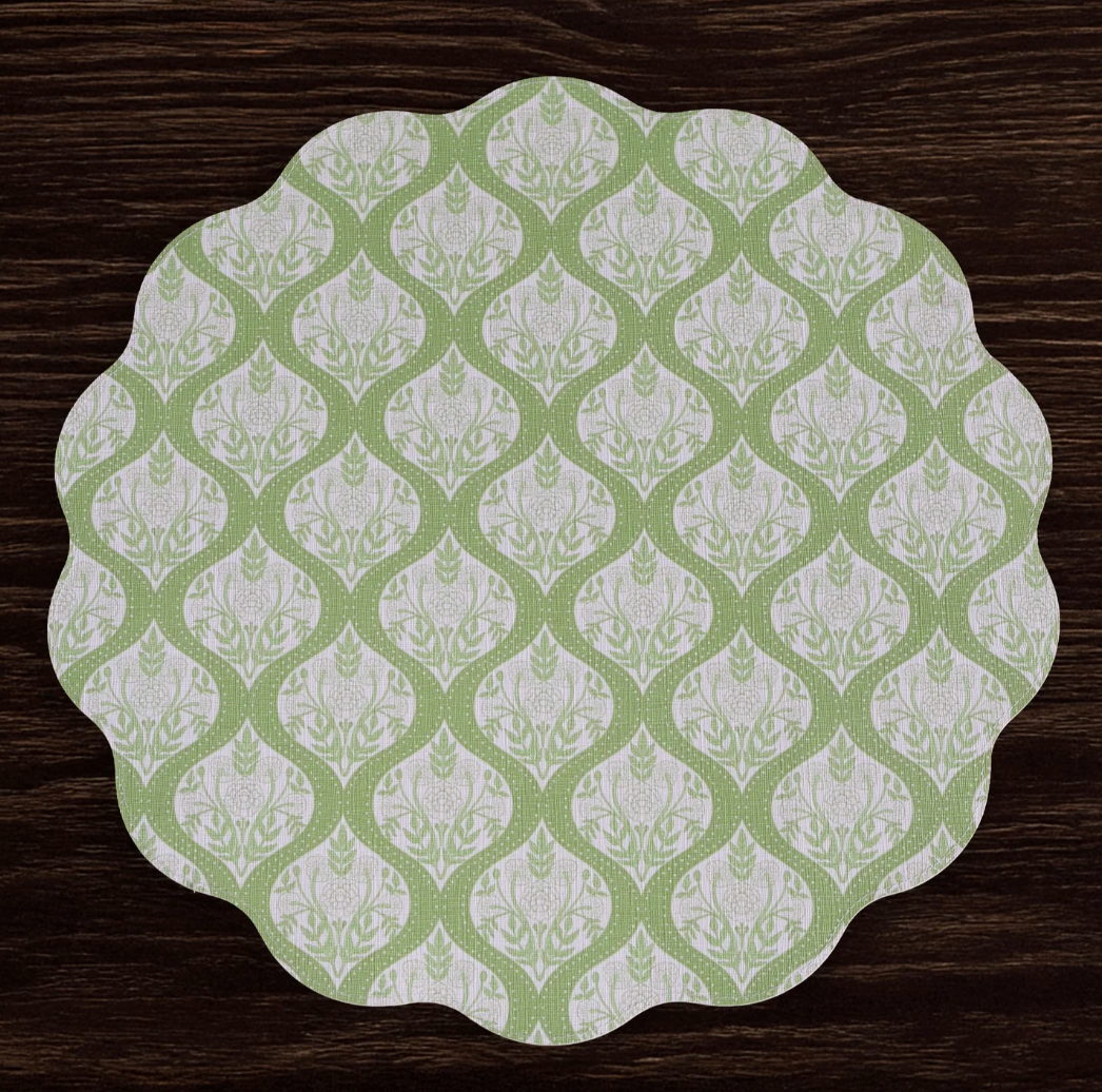Periwinkle & Peach Blooms & Branches Placemats - Set of 4