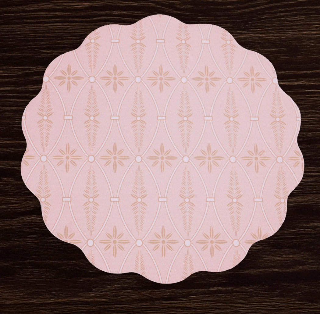 Pastel Pink & Blue Blooms & Branches Placemats - Set of 4