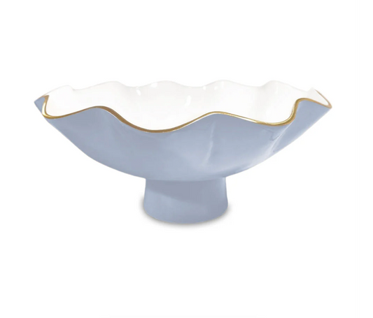 Carola Large Pedestal - Periwinkle & White