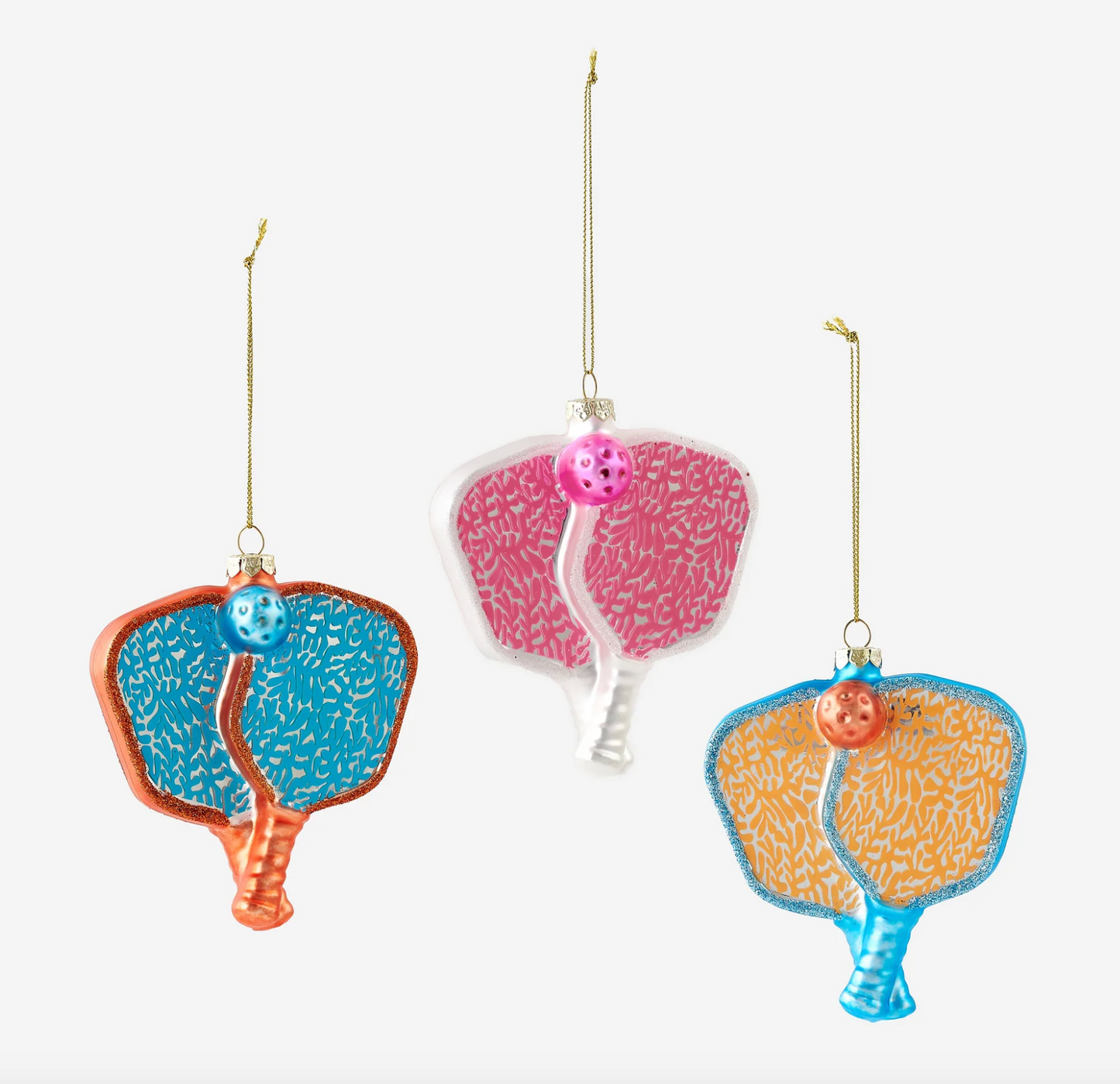 Multicolor Pickleball Ornament