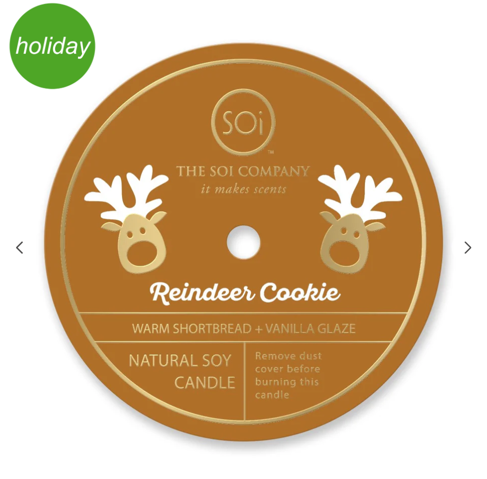 Reindeer Cookie 12oz Icon Candle
