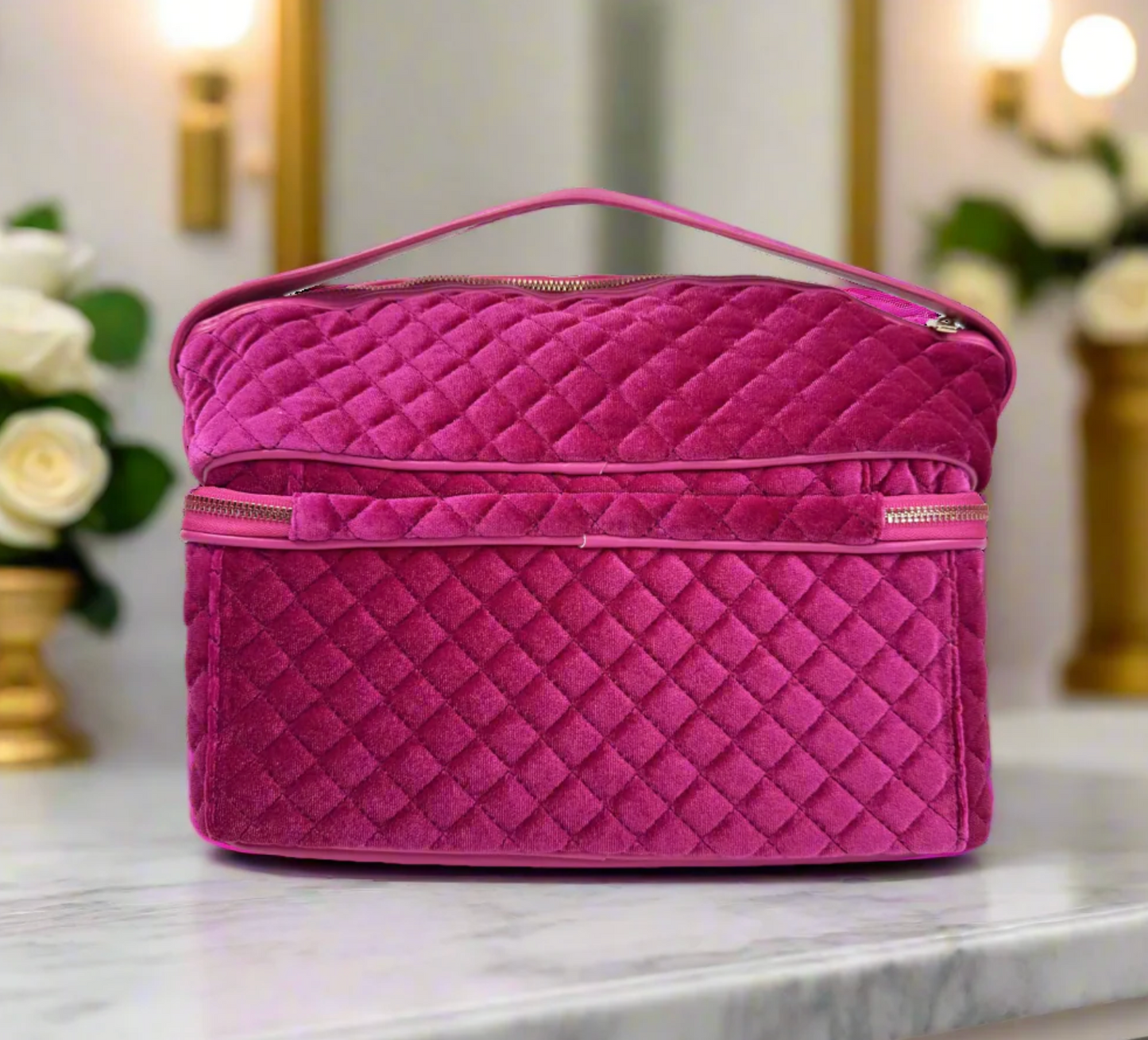 Stylist Travel Bag - Fuchsia Velvet