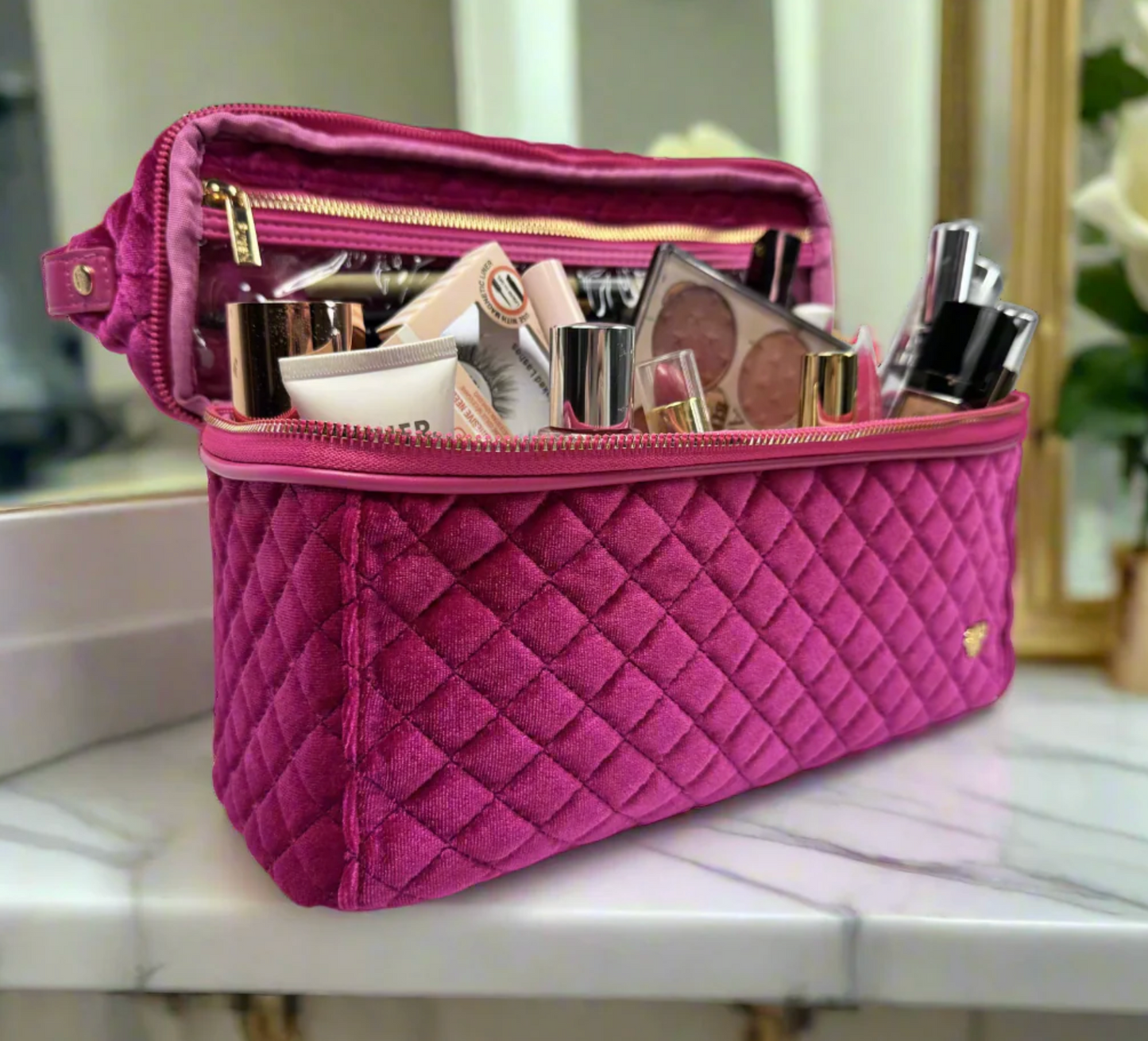 Stylist Travel Bag - Fuchsia Velvet