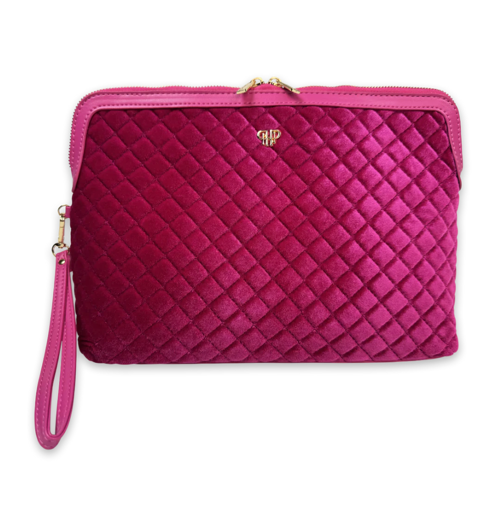 Litt Makeup Case - Fuchsia Velvet