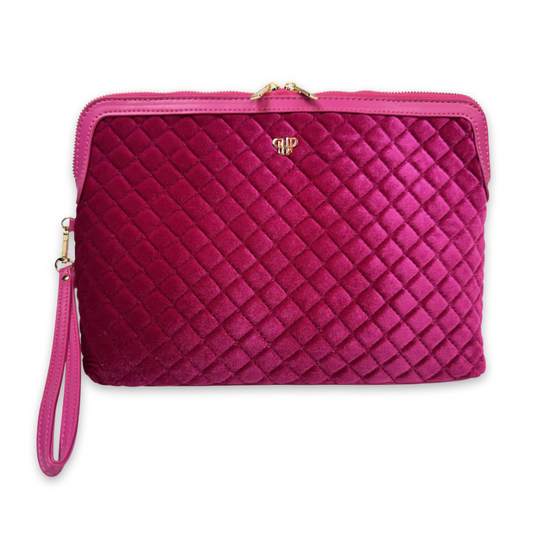Litt Makeup Case - Fuchsia Velvet