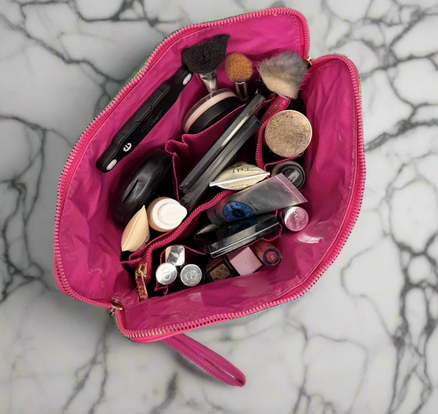 Litt Makeup Case - Fuchsia Velvet