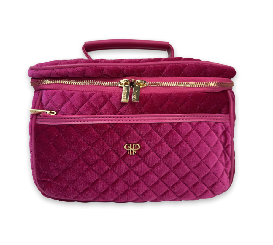 Classic Train Case - Fuchsia Velvet