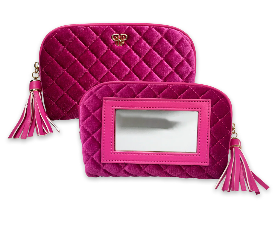 Glam Makeup Case - Fuchsia Velvet