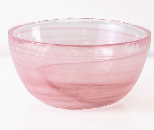 Freemont Glass Bowl Clear/Pink 5x2.5x5